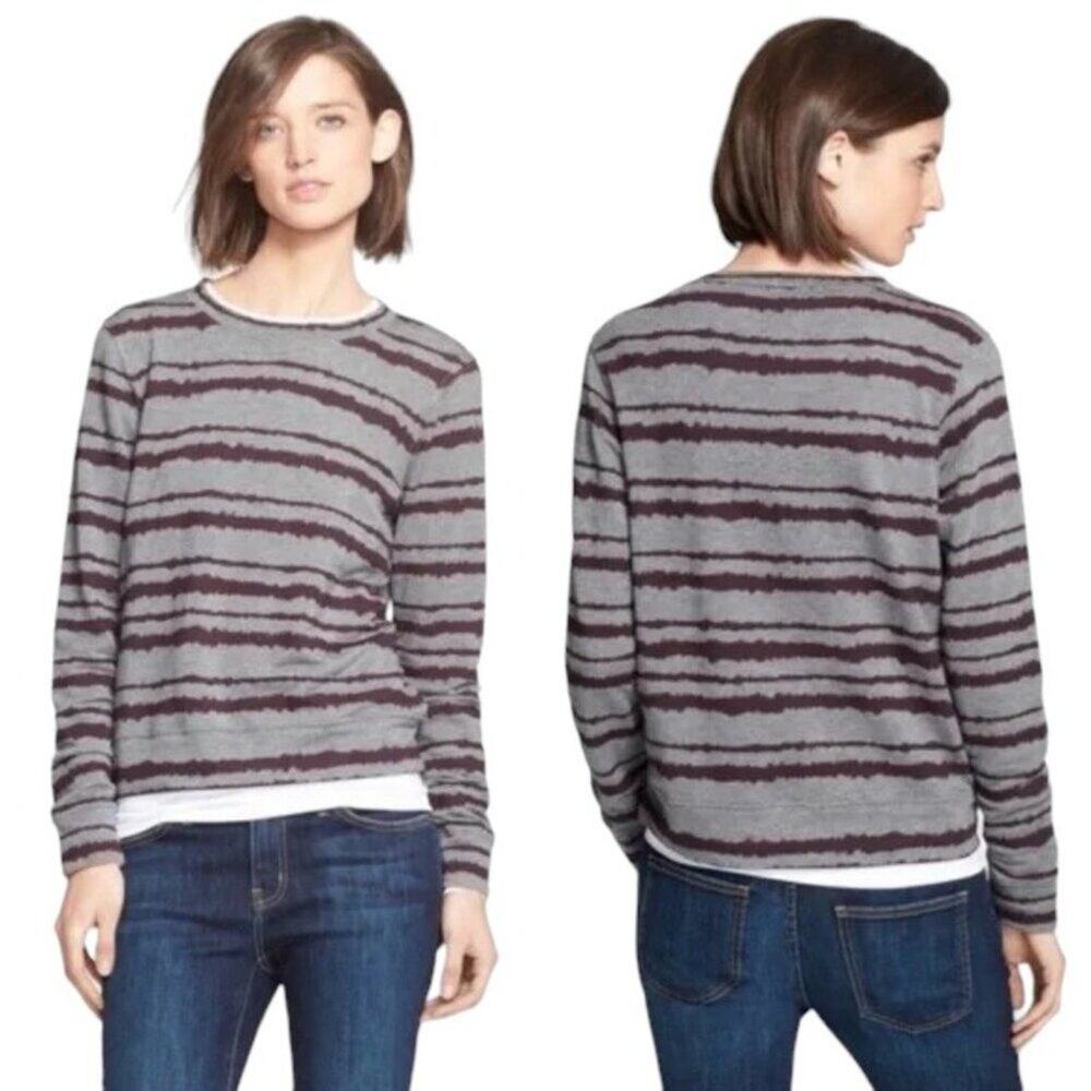 NEW A.L.C. Conlo Frequency Stripe Crewneck Sweatshirt SZ 2